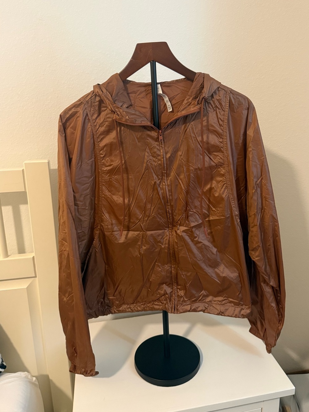 ALO Yoga Brown Hooded Bomber Jacket